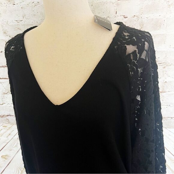 Torrid lace sleeve ribbed knit top - Picture 3 of 6